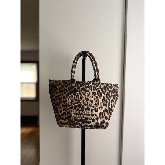 Ganni Handbags - GANNI Top Handle Shoulder Bag - One Size - Animal Print